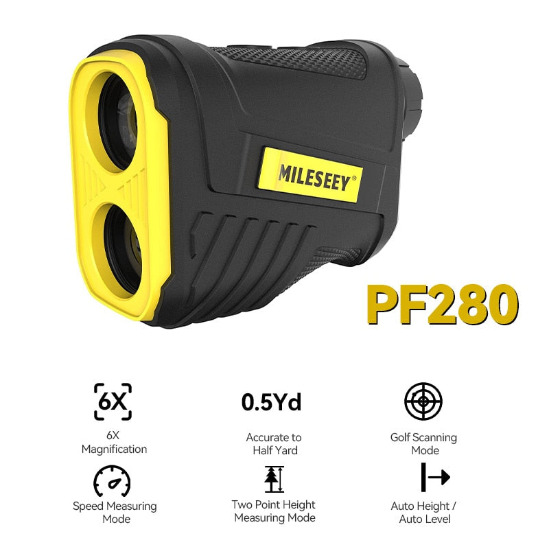 Mileseey PF210 600M Yd Golf Laser Rangefinder Mini Golf Rangefinder Sport Laser Measure Distance Meter Golf Rangefinder for Hunt