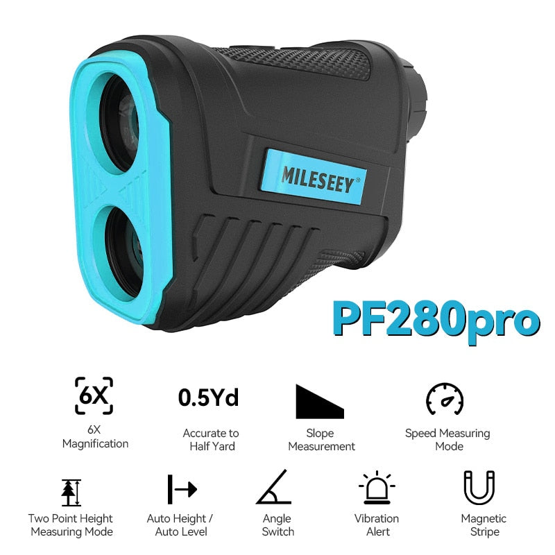 Mileseey PF210 600M Yd Golf Laser Rangefinder Mini Golf Rangefinder Sport Laser Measure Distance Meter Golf Rangefinder for Hunt