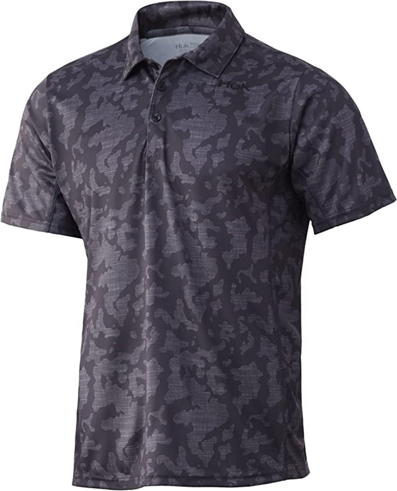 Huk polo shirt racing suit golf shirt men's summer short-sleeved top quick-drying breathable T-shirt Mtb jersey