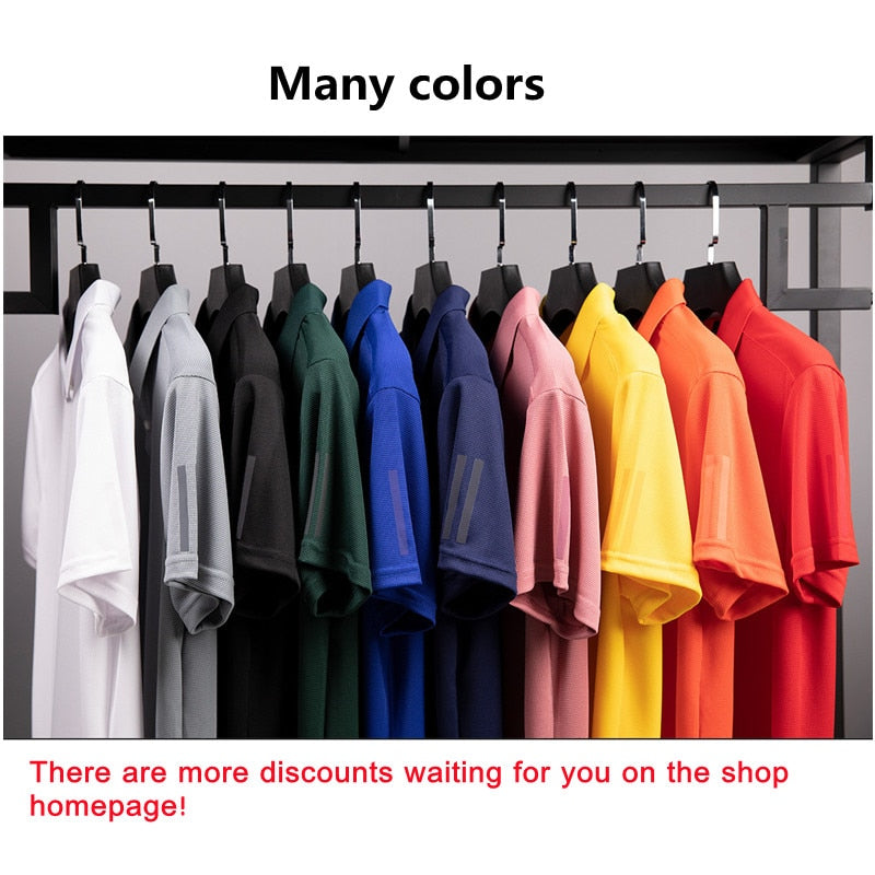 Men's Golf Shirt Luxury Functional Polo Shirt Quick-drying Perspiration Breathable Lapel Short-sleeved T-shirt for Man Summer
