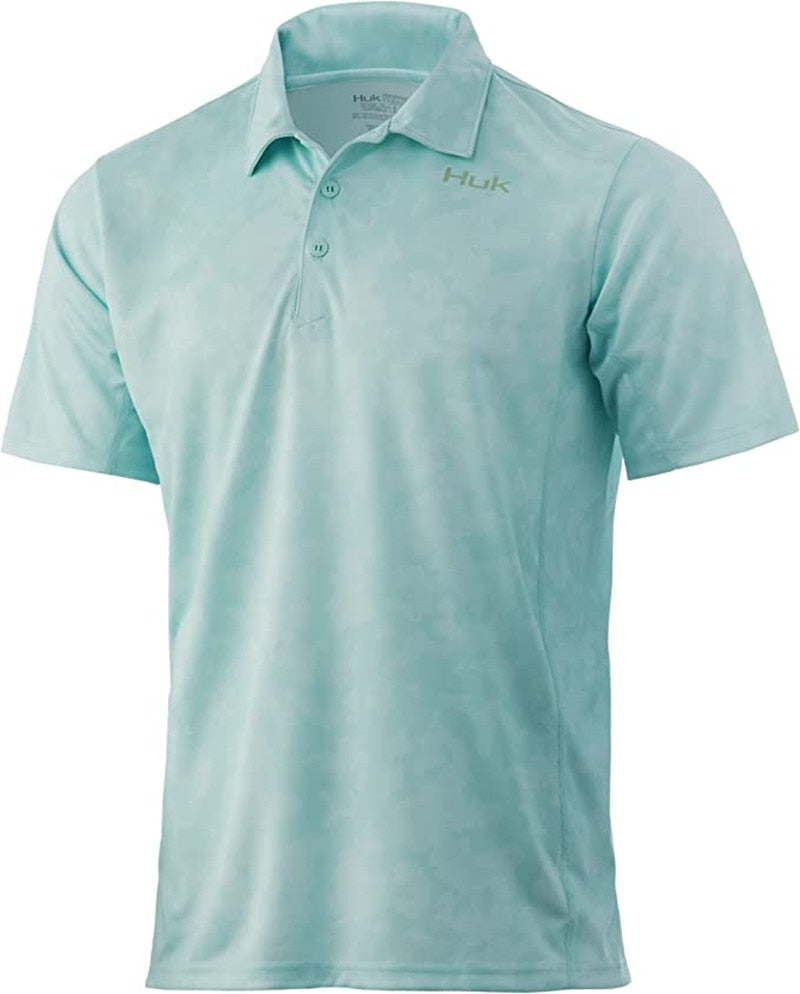 Huk polo shirt racing suit golf shirt men's summer short-sleeved top quick-drying breathable T-shirt Mtb jersey