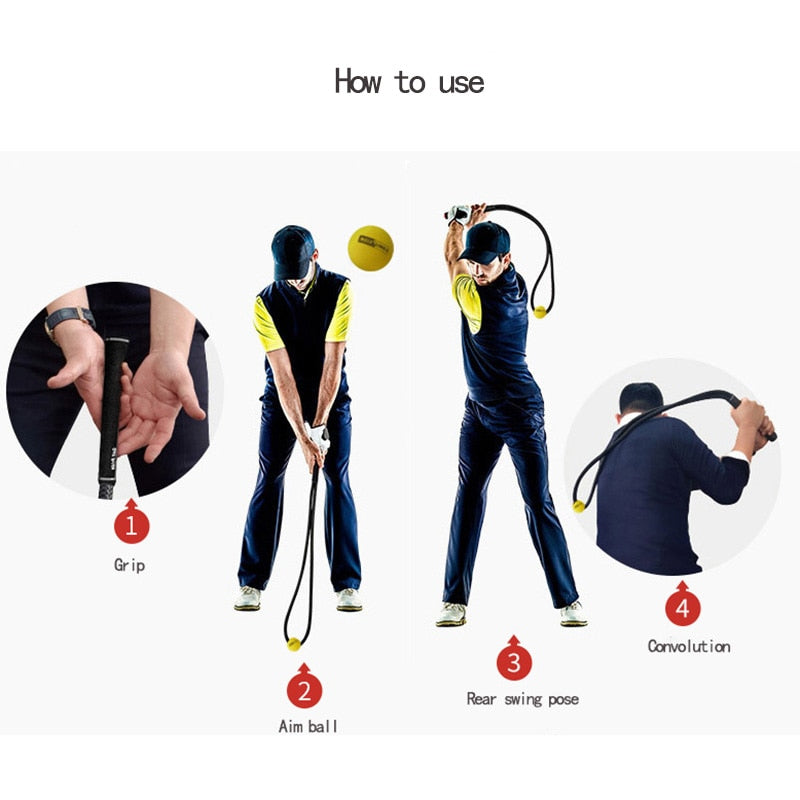 Golf Swing Fitness Rope Flight Distance Training PLUS Swing Exerciser Golf Trainer