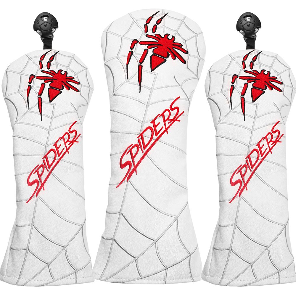 Spider Golf Club Head Covers for Driver Cover Fairway Cover Hybrid Cover Blade Putter Covers PU Leather Headcover