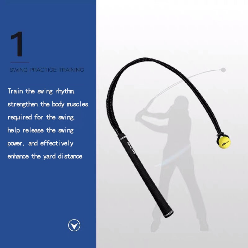 Golf Swing Rope Strength Trainer Beginner Training Accessories Warm-up Exercise Assist