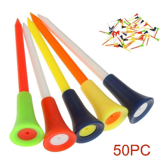 50Pcs/Set 83mm Golf Tees Cushion Top Ball Holder Colorful Golf Balls Holder Training Tees Golf Training Accessories 골프 ゴルフ 골프 용품